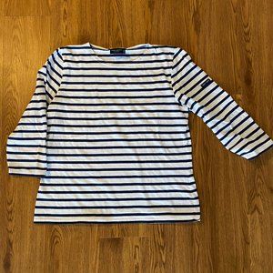 Saint James Striped Boatneck 3/4 Length Tee